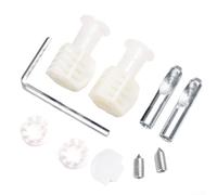 1 paire de boulons de fixation plaqués zinc pour siège de toilette suspendu, boulons de fixation en métal pour bidet (blanc)