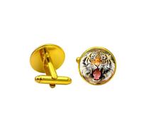 1 Paire De Boutons De Manchette En Pierres PréCieuses TêTe De Tigre Chemise FrançAise Homme Boutons De Manchette De Costume