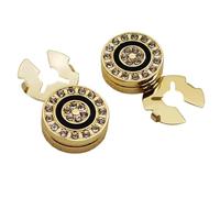 1 paire de boutons de manchette en strass style coréen, accessoires de couture pour hommes, fêtes, mariages quotidiens, One Size, Comme décrit, Comme décrit.
