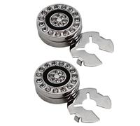 1 paire de boutons de manchette en strass style coréen, accessoires de couture pour hommes, fêtes, mariages quotidiens, One Size, Comme décrit, Comme décrit.