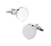 1 paire de boutons de manchette polyvalents en métal pour chemise à motif géométrique, accessoires de robe, texture métallique pour hommes, boutons de manchette, taille unique, Comme décrit, Comme