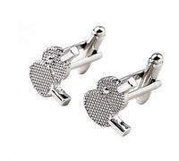 1 paire de boutons de manchette pour hommes sertie de ballons de ping-pong en argent chemise à boutons boutons boutons de manchette business bijoux pour homme cadeau cadeau durable et utile