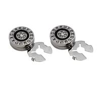 1 paire de boutons de manchette ronds style coréen avec strass pour mariage, affaires, papa, One Size, Comme décrit, Comme décrit.