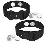 1 paire de bracelets pour soulager le mal des transports - Bracelets d'acupression - Pour les nausées matinales, le mal de mer, les maladies de la voiture, ruban (noir)