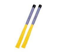 1 paire de brosses de tambour avec poignée confortable pour percussion, chevilles en nylon, poignée lisse, maillets et tiges