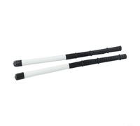 1 paire de brosses en nylon pour percussion jazz (blanc) | Poils en nylon, texture douce, serrés pour le contrôle du son, idéal pour les genres jazz et folk, 1 paire incluse