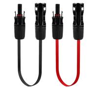 1 Paire de Câble MC_4 de Panneau Solaire, 42cm Noir + Rouge Connecteur de Câble Solaire Plat 1500Vdc Porte de Balcon Câble D’Extension Solaire Photovoltaïque (30A 12AWG)