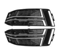 1 paire de calandres de pare-chocs avant pour phares antibrouillard, adaptées à la Audi A4 B9 S-LINE 2016-2018 (8W0807681F/8W0807682F)(A)