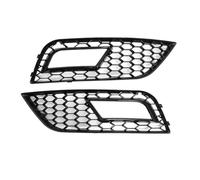 1 paire de calandres de phares antibrouillard avant pour Audi A4 B8.5 2013-2016, grilles en nid d'abeille, style RS4(Glossy Black)