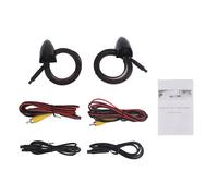 1 Paire De CaméRa De Vue LatéRale De Voiture Ahd 1280x720 720p Grand Angle éTanche Vue LatéRale CaméRa De Recul Pour VéHicule Dc12v Noir