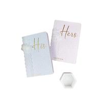 1 paire de cartes de vœux de mariage for mariée et marié, fiançailles, anniversaire de mariage, souvenirs, livres de vœux, décoration de cérémonie et de fête