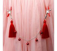 1 paire de chaîne de bijoux de corps cloche non perforante pour femme, rouge