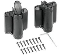 1 paire de charnières de portail, charnières portail réglables en nylon à fermeture automatique avec capuchon sécurité pour charnière intérieur/extérieur, r