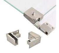 1 paire de charnières de porte en verre sans cadre, armoires vitrées encastrées sur le côté, charnières de portes de douche, pièces de rechange pour armoires et portes en verre pour meubles,