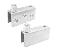 1 paire de charnières pour porte en verre, clips de charnière pivot pour placard, charnières de porte de douche en verre, pinces de porte pour verre de 8-10 mm d’épaisseur (M)