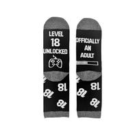 1 Paire De Chaussettes, 1 Porte-Clés, Cadeau Adulte Masculin De 18 Ans, 18 Modèles Amusants, Design Flexible, Porte-Clés Rond De Marque, Rangement des Clés.