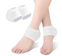 1 paire de chaussettes à talons en gel silicone hydratantes chaussettes en gel chaussettes en silicone pour peau sèche dure fissurée respirantes réutilisables protège-pieds jour soins de nuit, blanc