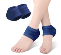 1 paire de chaussettes à talons en gel silicone hydratantes chaussettes en gel chaussettes en silicone pour peau sèche dure fissurée respirantes réutilisables protège-pieds jour soins de nuit, bleu