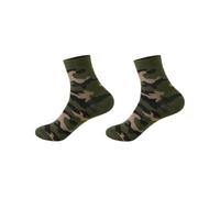 1 paire de chaussettes camouflage en mélange de polyester durable, bleu, vert ou noir pour l'extérieur, la randonnée et les tenues décontractées