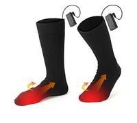 1 paire de chaussettes chauffantes électriques rechargeables pour temps froid, chaussettes thermiques isolées thermiques, chauffe-pieds pour pieds froids chroniquement, parfaites pour la chasse, la