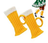 1 paire de chaussettes chauffe-jambes épaisses avec poignées - Pour cosplay, travail, extérieur, carnaval, Halloween, Noël, cosplay