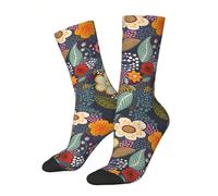 1 paire de chaussettes de compression vintage et secrètes du jardin, motif Harajuku imprimé drôle et original, idéal pour homme, unisexe, cadeau pour garçons 39-42Animal,Halloween,Lettres,PlantesTissu