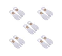 1 paire de chaussettes de sport à 2 orteils pour homme Gris clair, Lot de 5 (blanc), 8