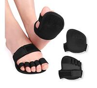 1 paire de chaussettes de yoga souples à cinq doigts et demi-paume pour hallux valgus se chevauchant avec marteau et orteils fendus pour danseurs, yogis, athlètes (S)