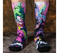 1 paire de chaussettes d'équipage de dessin animé de clown, chaussettes drôles originales pour hommes, convenant pour Noël, Halloween et l'automne 36-46Étoffe