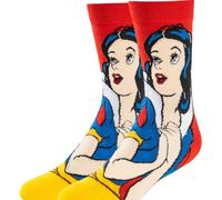 1 paire de chaussettes dessin animé Disney Blanche-Neige, chaussettes mode respirantes et originales, chaussettes confortables à offrir aux femmes 36-46graphique,Tribal,Tropical,Motif texturéÉtoffe