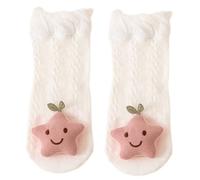 1 paire de chaussettes en coton peigné pour enfant et bébé - Extensible et respirant - Pour l'école, le sport, le quotidien, a, S