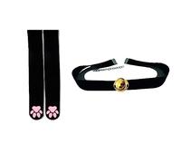 1 paire de chaussettes en forme de patte de chat - Chaussettes hautes - Collants - Chaussettes hautes - Chaussettes hautes - Chaussettes noires pour femmes et filles - Pour cosplay ou vêtements de