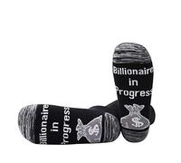 1 paire de chaussettes entrepreneur cadeau futur billardaire cadeau boss cadeau billionaire en progression chaussettes cadeau propriétaire d'entreprise, Billionaire 1 paire, M
