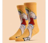 1 paire de chaussettes homme avec motif chapeau de paille de bande dessinée et fruit du diable. Chaussettes d'équipage cool et décontractées pour adolescents, style collège pour porter en soirée 39-42