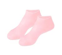 1 paire de chaussettes hydratantes anti-sèches et craquelées en silicone exfoliantes pour soins de la peau des pieds chaussettes élastiques (couleur : rose, taille : taille unique)