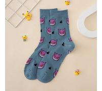1 paire de chaussettes mi-mollet à motif de dessin animé de la série Pokémon pour hommes, colorées et jacquard. Unisexe, vêtements de sport, toutes saisons, taille européenne et américaine. Confortabl
