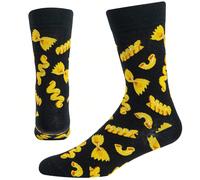 1 paire de chaussettes originales et créatives pour hommes, chaussettes mi-mollet confortables et respirantes, cadeau de chaussettes amusantes pour femmes, automne 36-46Étoffe
