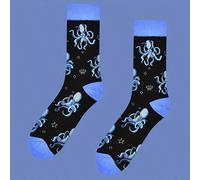 1 paire de chaussettes rondes à motif poulpe pour hommes - chaudes, mélange de coton, lavables en machine, automne 39-46Animal,Cartoon,graphiqueTissu tricoté