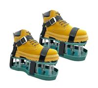 1 paire de chaussures d'aérateur de pelouse avec fermeture - Sandales d'aération en acier inoxydable avec pointes pour pelouse, herbe, sol, jardin, ventilation robuste, montage sans outil (chaussures