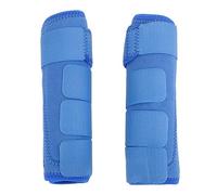 1 paire de chaussures de sport pour chevaux, bottes de médecine sportive bleues, protection respiratoire avec crochet et boucle, bottes de jambe de cheval (taille M (pour tour de poignet)