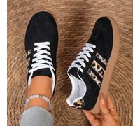 1 paire de chaussures décontractées à rayures et patchwork pour femmes, style de rue jeune, baskets plates à lacets, polyvalentes et confortables pour un port quotidien CN36,CN37,CN38,CN39,CN40,CN41,C