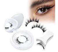 1 paire de cils magnétiques, pas de colle nécessaire, kit de cils réutilisables avec applicateur, œil de chat, faux cils naturels et duveteux, pour usage quotidien, voyage