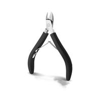 1 paire de ciseaux à cuticules en acier inoxydable pour nail art, coupe-ongles, ciseaux à ongles, manucure, pointe incurvée, noir