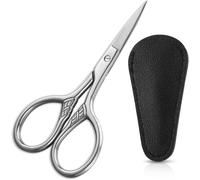 1 Paire De Ciseaux De Barbe Professionnels Pour Homme, Ciseaux De Toilettage Beauté Pour Cheveux, Nez, Sourcils, Coupe Du Visage, Moustache, Cils, Ciseaux De Précision En Acier Inoxydable Av[Z2359]