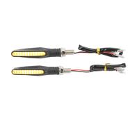 1 Paire De Clignotants De Moto 12v, Lampe Indicateur Led Pour Sport, VéLo De Rue, Hors Route, Chopper Noir
