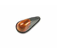 1 paire de clignotants universels pour moto P I A maxi en forme de goutte de carbone fumée