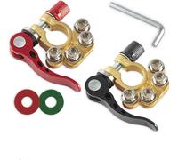 1 Paire De Clips De Batterie, 12v 4 Voies Clip De Batterie De Voiture À Dégagement Rapide Avec Rondelle À Clé Hexagonale Pour Sae/Jis Type A Pilier, Compatible Avec Les Voitures, M[Auto5133763]