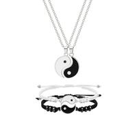1 Paire De Colliers Et 1 Paire De Bracelets, Colliers Pendentifs, Bracelets Tissés, Bracelets De Couple, Colliers D'Amitié, Bijoux Créatifs, Accessoires Assortis