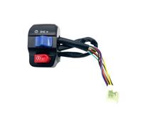 1 Paire de commutateurs de Commande de Guidon Gauche et Droit, klaxon Clignotant 12v, étanche, adapté for Gy6 50cc 125cc 150cc Scooter e-Bike cyclomoteur(Sky Blue)