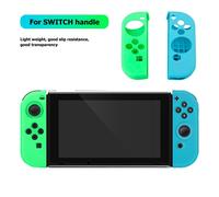 1 Paire De Composants De Boîtier De Protection En Silicone Pour Nintendo Switch, Vert + Bleu, Pièces Durables Pour Appareils Électroniques Joy-Con